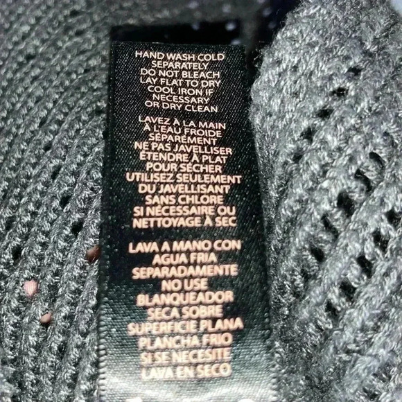 Ella Moss Oversized fringe open front sweater dark grey - Picture 9 of 10